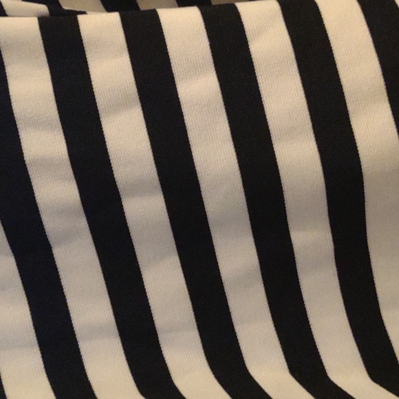 Serra women's small black white stripe open front 2 pocket blazer jacket - Picture 4 of 5